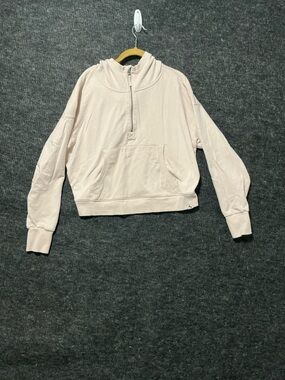 JoyLab Light Blush Half-Zip Hooded Pullover